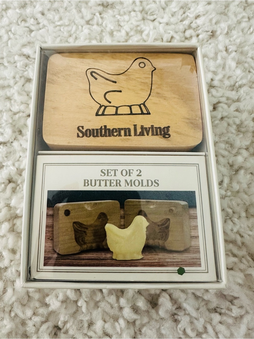 Southern Living Cream Boxed Set of 2 Butter Molds NWT